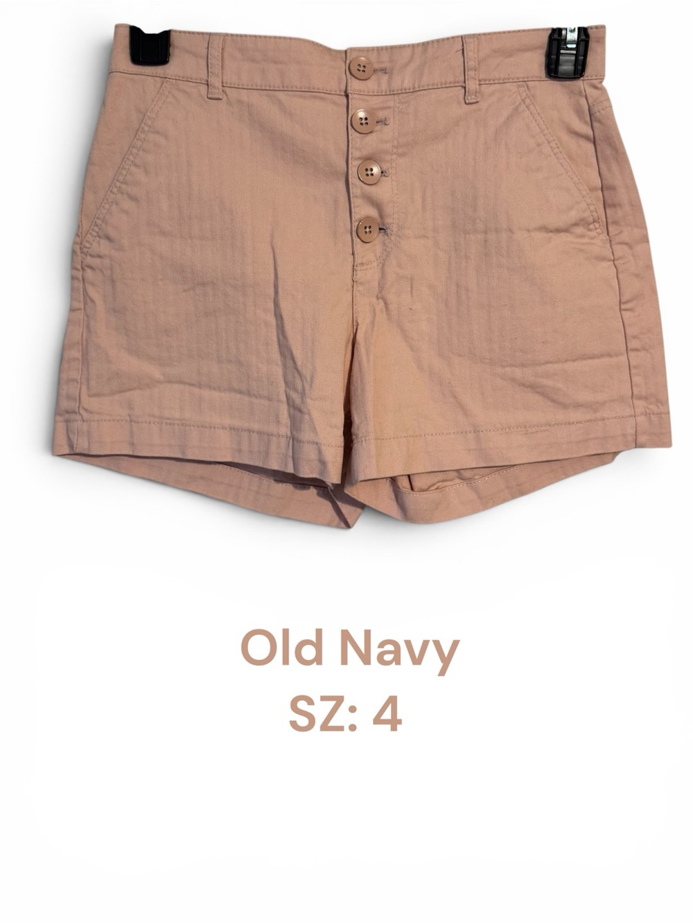 Old Navy Women's High-Waist Button-Front Shorts — Dusty Pink  SIZe: 4     #I